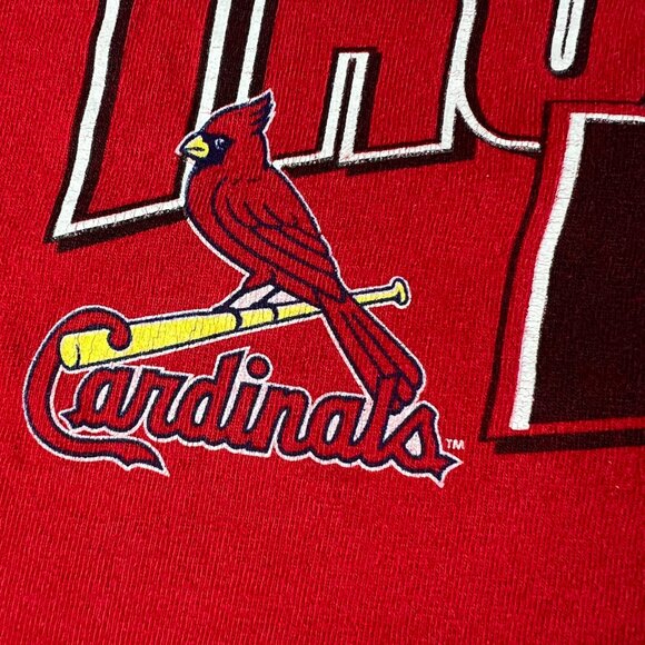VTG 90s ST Louis Cardinals Mark McGwire Shirt Medium Red Thunder N Lumber Tag L - Picture 7 of 16